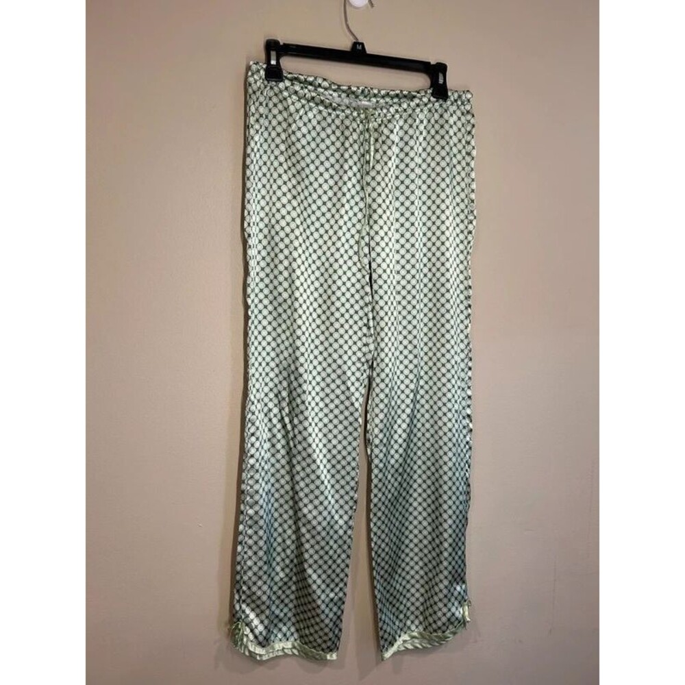 Y2K Vintage Old Navy SM Light Green Geometric Silky Sleep Pajama Pants